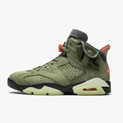 Travis Scott x Air Jordan 6 Retro "Olive" Herren/Damen CN1084 200 Medium Olive/Schwarz-Sail/Univer AJ6 Schwarz Jordan Sneakers