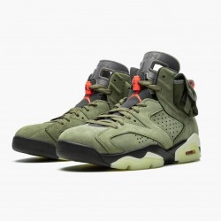 Travis Scott x Air Jordan 6 Retro "Olive" Herren/Damen CN1084 200 Medium Olive/Schwarz-Sail/Univer AJ6 Schwarz Jordan Sneakers