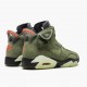 Travis Scott x Air Jordan 6 Retro Olive Herren/Damen CN1084 200 Medium Olive/Schwarz-Sail/Univer AJ6 Schwarz Jordan Sneakers